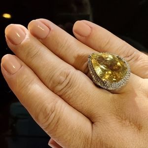 R YOU bold enough for this 21.5ct Citrine SS Ring?